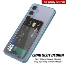 Cargar imagen en el visor de la galería, Caso del soporte de tarjetas Galaxy S24 Plus [Serie Crystal CardsLot] [Fit Slim] [verde azulado]
