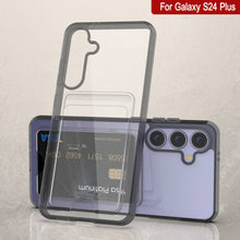 Cargar imagen en el visor de la galería, Caso de soporte de tarjetas Galaxy S24 Plus [Serie Crystal CardsLot] [Fit Slim] [Negro]
