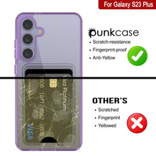 Cargar imagen en el visor de la galería, Caso de soporte de tarjetas Galaxy S24 Plus [Serie CRystal CardsLot] [Fit Slim] [Purple]
