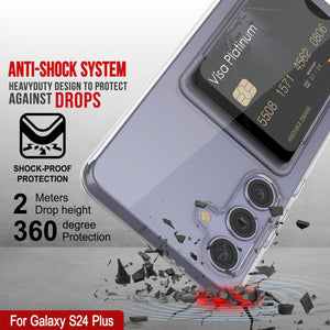 Caso de soporte de tarjetas Galaxy S24 Plus [Serie Crystal CardsLot] [Fit Slim] [Clear]