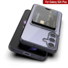 Cargar imagen en el visor de la galería, Caso de soporte de tarjetas Galaxy S24 Plus [Serie Crystal CardsLot] [Fit Slim] [Negro]
