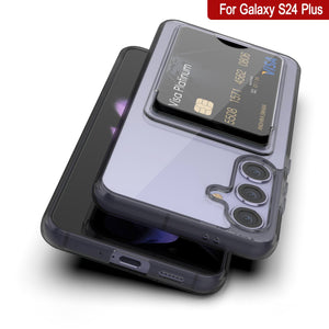 Caso de soporte de tarjetas Galaxy S24 Plus [Serie Crystal CardsLot] [Fit Slim] [Negro]