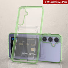 Cargar imagen en el visor de la galería, Caso de soporte de tarjetas Galaxy S24 Plus [Serie CRystal CardsLot] [Fit Slim] [verde]
