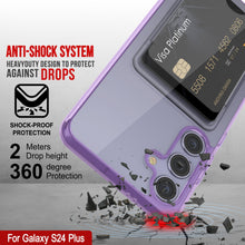 Cargar imagen en el visor de la galería, Caso de soporte de tarjetas Galaxy S24 Plus [Serie CRystal CardsLot] [Fit Slim] [Purple]
