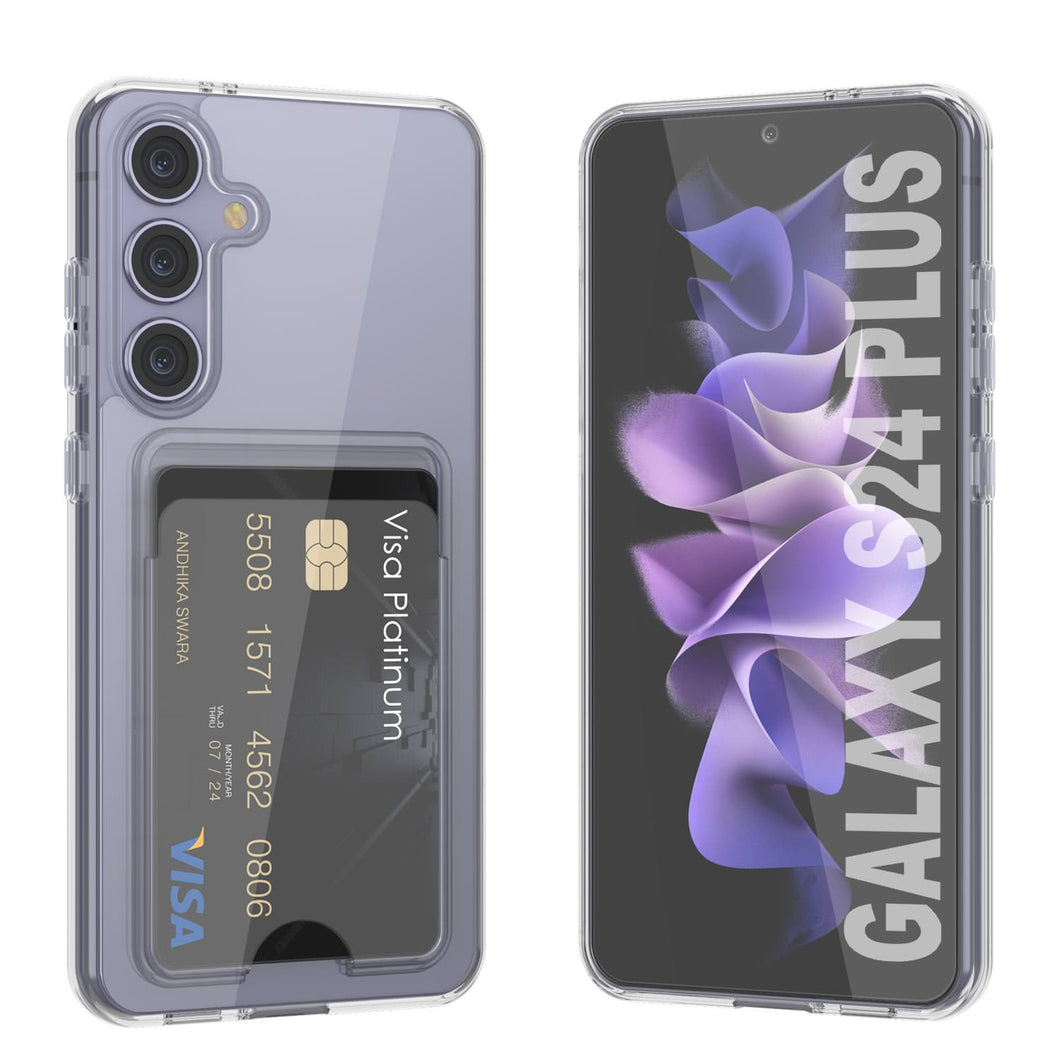 Caso de soporte de tarjetas Galaxy S24 Plus [Serie Crystal CardsLot] [Fit Slim] [Clear]