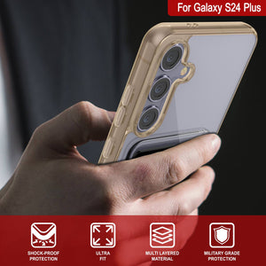 Caso de soporte de tarjetas Galaxy S24 Plus [Serie de Cardal Cardslot] [Fit Slim] [Orange]