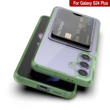 Cargar imagen en el visor de la galería, Caso de soporte de tarjetas Galaxy S24 Plus [Serie CRystal CardsLot] [Fit Slim] [verde]
