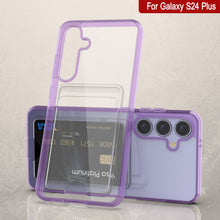 Cargar imagen en el visor de la galería, Caso de soporte de tarjetas Galaxy S24 Plus [Serie CRystal CardsLot] [Fit Slim] [Purple]
