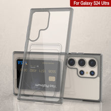 Load image into Gallery viewer, Caso de soporte de tarjetas Galaxy S24 [Serie Crystal CardsLot] [Fit Slim] [Gray]
