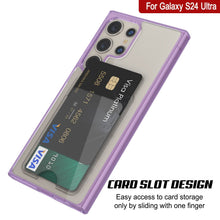 Cargar imagen en el visor de la galería, Caso de soporte de tarjetas Galaxy S24 [Serie Crystal Cardslot] [Fit Slim] [Purple]
