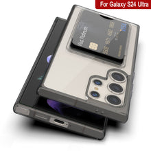 Cargar imagen en el visor de la galería, Caso de soporte de tarjetas Galaxy S24 [Serie Crystal CardsLot] [Fit Slim] [Negro]
