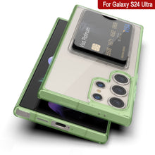 Cargar imagen en el visor de la galería, Caso de soporte de tarjetas Galaxy S24 [Serie Crystal CardsLot] [Fit Slim] [verde]
