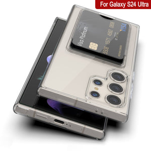 Caso de soporte de tarjetas Galaxy S24 [Serie Crystal CardsLot] [Fit Slim] [Clear]