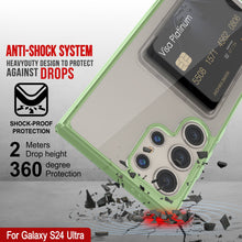 Cargar imagen en el visor de la galería, Caso de soporte de tarjetas Galaxy S24 [Serie Crystal CardsLot] [Fit Slim] [verde]
