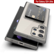 Load image into Gallery viewer, Caso de soporte de tarjetas Galaxy S24 [Serie Crystal CardsLot] [Fit Slim] [Gray]
