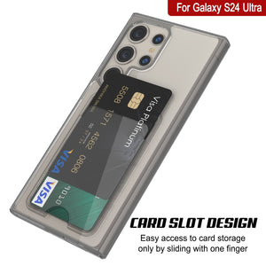 Caso de soporte de tarjetas Galaxy S24 [Serie Crystal CardsLot] [Fit Slim] [Gray]