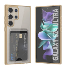 Cargar imagen en el visor de la galería, Caso de soporte de tarjetas Galaxy S24 [Serie Crystal CardsLot] [Fit Slim] [Orange]
