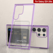 Cargar imagen en el visor de la galería, Caso de soporte de tarjetas Galaxy S24 [Serie Crystal Cardslot] [Fit Slim] [Purple]
