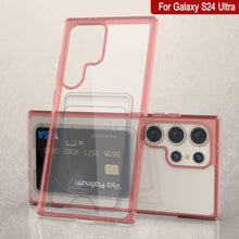 Cargar imagen en el visor de la galería, Galaxy S24 Ultra Card Holder Case [Crystal CardSlot Series] [Fit Slim] [Rojo]
