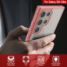 Cargar imagen en el visor de la galería, Galaxy S24 Ultra Card Holder Case [Crystal CardSlot Series] [Fit Slim] [Rojo]
