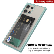 Cargar imagen en el visor de la galería, Galaxy S24 Ultra Card Holder Case [Crystal Cardslot Series] [Fit Slim] [verde azulado]
