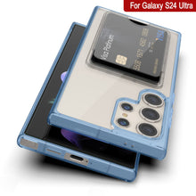 Cargar imagen en el visor de la galería, Caso de soporte de tarjetas Galaxy S24 [Serie Crystal CardsLot] [Fit Slim] [Azul]
