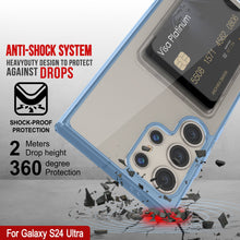Cargar imagen en el visor de la galería, Caso de soporte de tarjetas Galaxy S24 [Serie Crystal CardsLot] [Fit Slim] [Azul]
