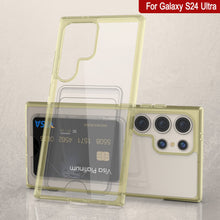 Cargar imagen en el visor de la galería, Caso de soporte de tarjetas Galaxy S24 [Serie Crystal CardsLot] [Fit Slim] [Amarillo]
