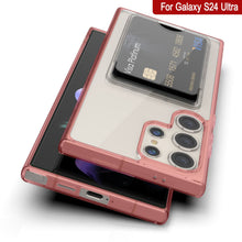 Cargar imagen en el visor de la galería, Galaxy S24 Ultra Card Holder Case [Crystal CardSlot Series] [Fit Slim] [Rojo]
