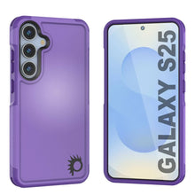 Load image into Gallery viewer, Funda PunkCase para Galaxy S25, [Serie Spartan 2.0], transparente, resistente y duradera [morada]
