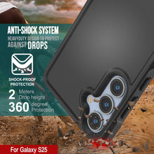 Load image into Gallery viewer, Funda PunkCase para Galaxy S25, [Serie Spartan 2.0], transparente, resistente y duradera [negra]
