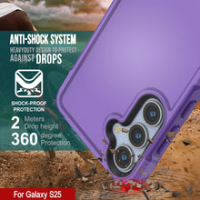 Load image into Gallery viewer, Funda PunkCase para Galaxy S25, [Serie Spartan 2.0], transparente, resistente y duradera [morada]
