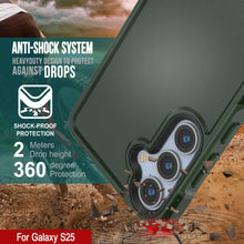Load image into Gallery viewer, Funda PunkCase para Galaxy S25, [Serie Spartan 2.0], transparente, resistente y duradera [verde oscuro]
