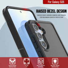 Load image into Gallery viewer, Funda PunkCase para Galaxy S25, [Serie Spartan 2.0], transparente, resistente y duradera [negra]
