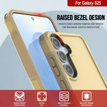 Cargar imagen en el visor de la galería, Funda PunkCase para Galaxy S25, [Serie Spartan 2.0], transparente, resistente y duradera [amarilla]
