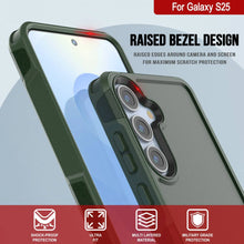 Load image into Gallery viewer, Funda PunkCase para Galaxy S25, [Serie Spartan 2.0], transparente, resistente y duradera [verde oscuro]
