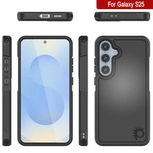 Load image into Gallery viewer, Funda PunkCase para Galaxy S25, [Serie Spartan 2.0], transparente, resistente y duradera [negra]
