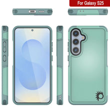 Load image into Gallery viewer, Funda PunkCase para Galaxy S25, [Serie Spartan 2.0], transparente, resistente y duradera [azul verdoso]
