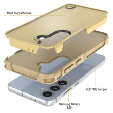 Cargar imagen en el visor de la galería, Funda PunkCase para Galaxy S25, [Serie Spartan 2.0], transparente, resistente y duradera [amarilla]
