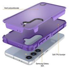 Load image into Gallery viewer, Funda PunkCase para Galaxy S25, [Serie Spartan 2.0], transparente, resistente y duradera [morada]
