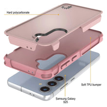 Load image into Gallery viewer, Funda PunkCase para Galaxy S25, [Serie Spartan 2.0], transparente, resistente y duradera [rosa]
