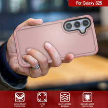 Load image into Gallery viewer, Funda PunkCase para Galaxy S25, [Serie Spartan 2.0], transparente, resistente y duradera [rosa]
