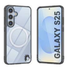 Load image into Gallery viewer, Estuche de carga inalámbrica magnética para Galaxy S25 [Serie de acrílico transparente] [Antideslizante] Para Galaxy S25 [Negro]
