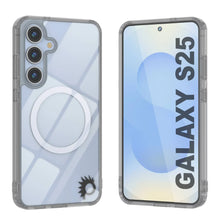 Load image into Gallery viewer, Estuche de carga inalámbrica magnético para Galaxy S25 [Serie de acrílico transparente] [Antideslizante] Para Galaxy S25 [Plata]
