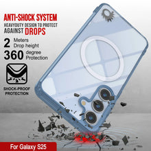 Load image into Gallery viewer, Estuche de carga inalámbrica magnética para Galaxy S25 [Serie de acrílico transparente] [Antideslizante] Para Galaxy S25 [Azul marino]
