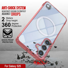 Load image into Gallery viewer, Estuche de carga inalámbrica magnética para Galaxy S25 [Serie de acrílico transparente] [Antideslizante] Para Galaxy S25 [Rojo]
