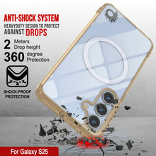 Load image into Gallery viewer, Estuche de carga inalámbrica magnético para Galaxy S25 [Serie de acrílico transparente] [Antideslizante] Para Galaxy S25 [Dorado]
