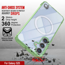 Load image into Gallery viewer, Estuche de carga inalámbrica magnética para Galaxy S25 [Serie de acrílico transparente] [Antideslizante] Para Galaxy S25 [Verde]
