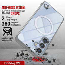 Load image into Gallery viewer, Estuche de carga inalámbrica magnético para Galaxy S25 [Serie de acrílico transparente] [Antideslizante] Para Galaxy S25 [Plata]
