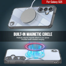 Load image into Gallery viewer, Estuche de carga inalámbrica magnética para Galaxy S25 [Serie de acrílico transparente] [Antideslizante] Para Galaxy S25 [Negro]
